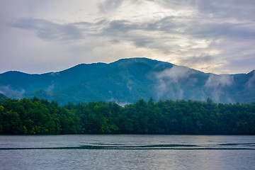 Image showing panoramic landscapes and beautiful nature at lake santeetlah nor