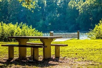 Image showing picnic area at woods ferry park in south carolina