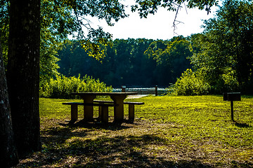 Image showing picnic area at woods ferry park in south carolina