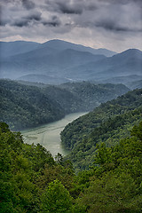 Image showing view of Lake Fontana in western North Carolina in the Great Smok