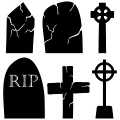 Image showing Grave Stones Set