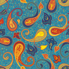 Image showing Multicolor Seamless Paisley Pattern