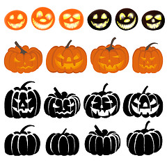 Image showing Pumpkins Set