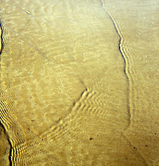 Image showing morocco in africa brown coastline wet sand beach near atlantic o