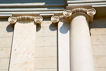 Image showing abstract old column in  country  of   and marble brick