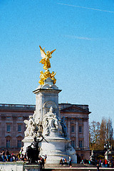 Image showing historic   marble and statue in old city of london england