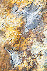 Image showing rocks  and red orange gneiss in the wall of  