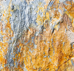 Image showing rocks stone and red orange gneiss in the wall of morocco