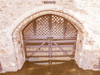 Image showing Retro looking Tower of London