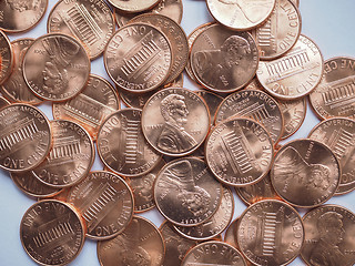 Image showing Dollar coins background