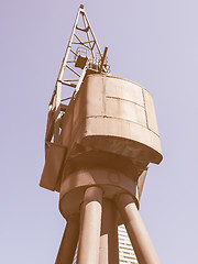 Image showing Retro looking Crane in London