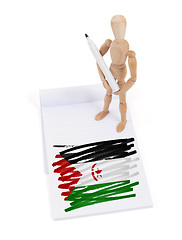 Image showing Wooden mannequin made a drawing - Western Sahara