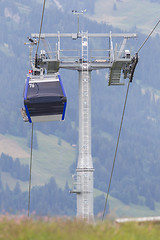 Image showing Ski lift cable booth or car