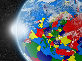 Image showing European continent from space