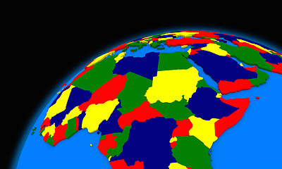 Image showing central Africa on planet Earth political map