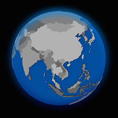 Image showing southeast Asia on political Earth