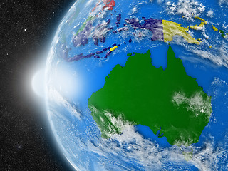 Image showing Australian continent from space