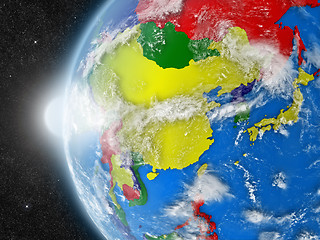 Image showing east Asia region from space