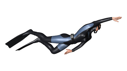 Image showing Female Diver