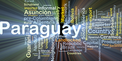 Image showing Paraguay background concept glowing