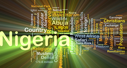 Image showing Nigeria background concept glowing