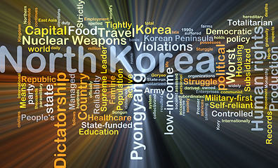 Image showing North Korea background concept glowing