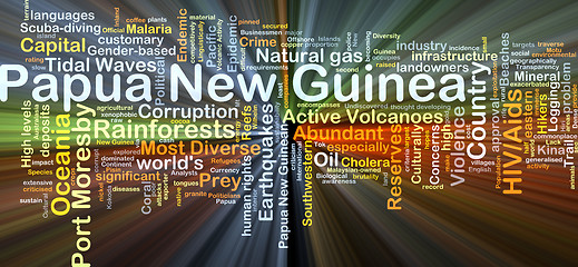 Image showing Papua New Guinea background concept glowing