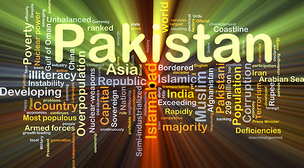 Image showing Pakistan background concept glowing