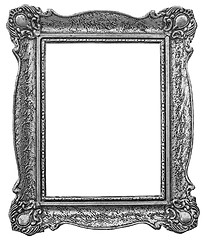 Image showing Old wooden silver plated frame