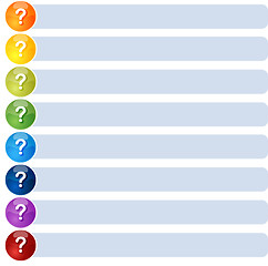 Image showing Question List Eight blank business diagram illustration