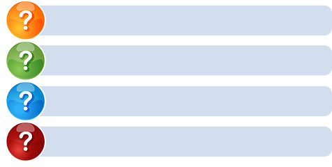 Image showing Question List Four blank business diagram illustration