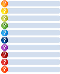 Image showing Question List Ten blank business diagram illustration