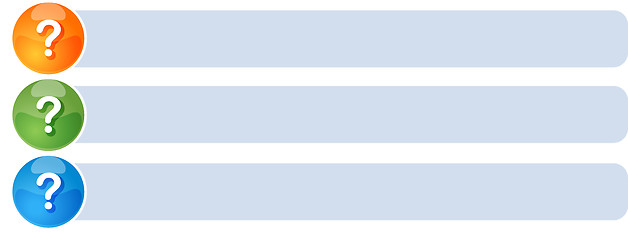 Image showing Question List Three blank business diagram illustration