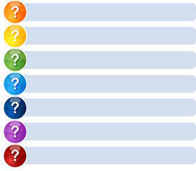 Image showing Question List Seven blank business diagram illustration