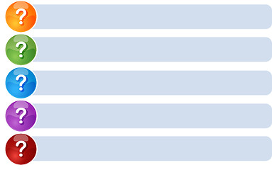 Image showing Question List Five blank business diagram illustration