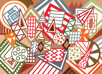 Image showing Abstract geometric shapes background