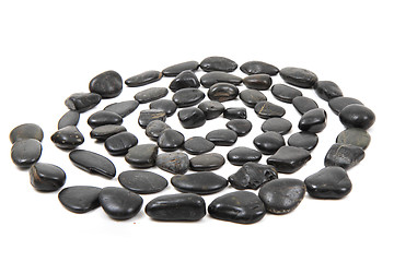 Image showing black stones spiral isolated