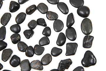 Image showing black stones spiral isolated