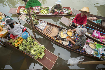 Image showing ASIA THAILAND SAMUT SONGKHRAM THA KHA FLOATING MARKET