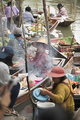 Image showing ASIA THAILAND SAMUT SONGKHRAM THA KHA FLOATING MARKET