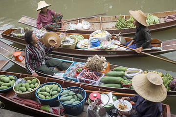 Image showing ASIA THAILAND SAMUT SONGKHRAM THA KHA FLOATING MARKET