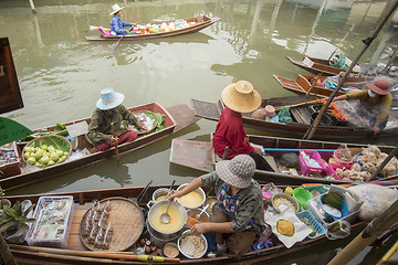 Image showing ASIA THAILAND SAMUT SONGKHRAM THA KHA FLOATING MARKET