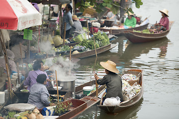 Image showing ASIA THAILAND SAMUT SONGKHRAM THA KHA FLOATING MARKET