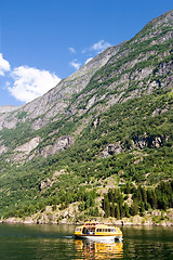 Image showing Safety Boat in Fjord