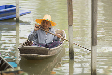 Image showing ASIA THAILAND SAMUT SONGKHRAM THA KHA FLOATING MARKET