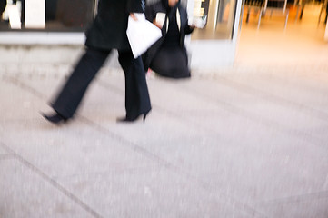 Image showing Business Woman on Sidewalk