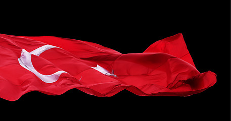 Image showing Waving flag of Turkey