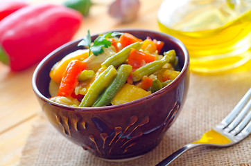 Image showing Fresh vegetable stew in the bowl