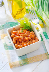 Image showing white bean with tomato sauce