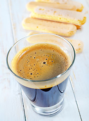 Image showing coffee and savoyardi